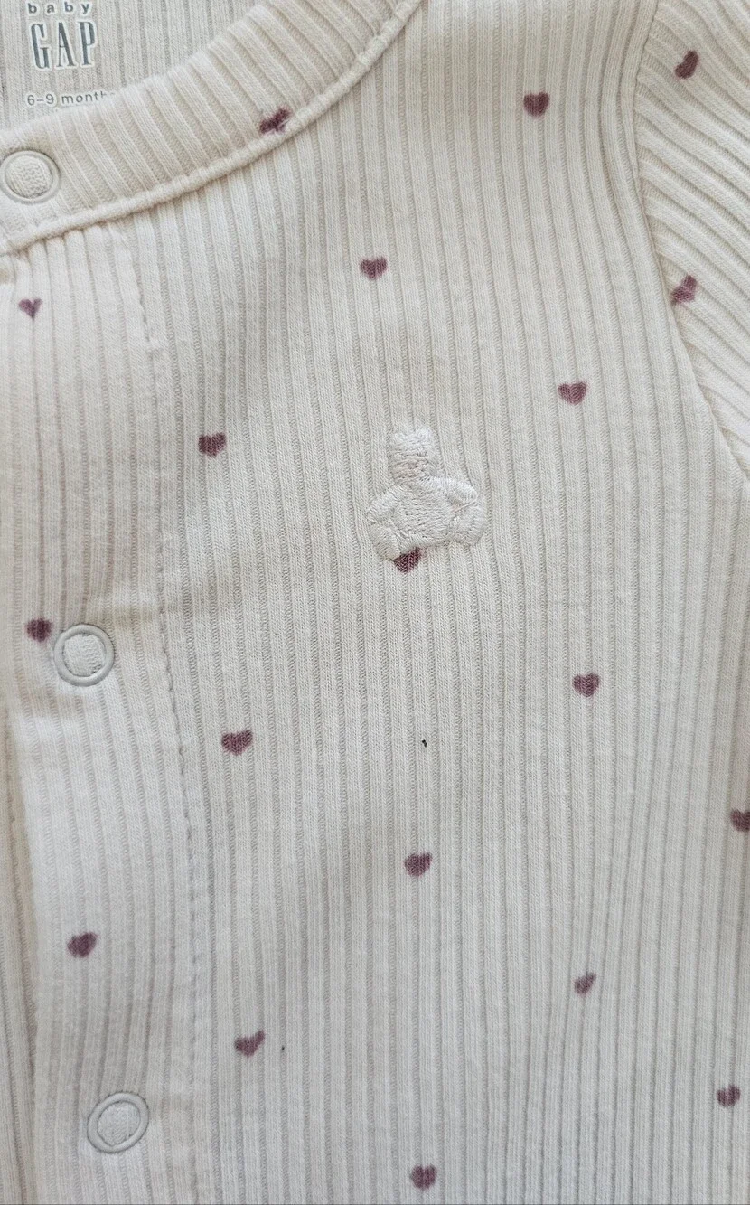 Kids Long Sleeve Pink Dot Ribbed Footless Pajamas